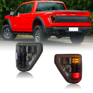 Conjunto completo de luces traseras LED para Ford F-150 halógenas de fábrica SOLO 2021-23 ahumadas - Imagen 1 de 10