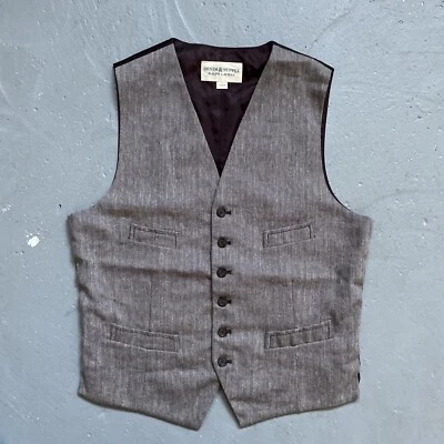 Denim & Supply Ralph Lauren Lana Lino Espiga Patrón Vestido Cinch Chaleco S Foto 1 de 4