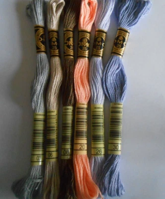 DMC Six Stranded Threads Pack of 6 EXACT MATCH - Image 1 of 2