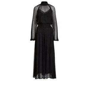 POLO RALPH LAUREN MAXI DRESS WITCHY WHIMSYGOTH LACE SEMI SHEER SLIP DRESS UNDER - Imagen 1 de 12