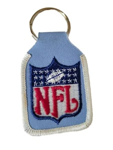 NFL Vintage Keychain National Football League Blue Cloth Patch  - Picture 1 of 5