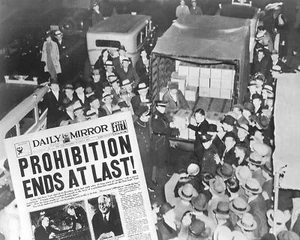 La prohibición termina por fin 8x10 reimpresión de foto antigua - Imagen 1 de 1