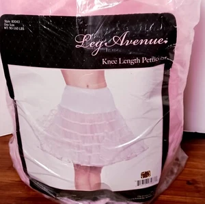 Leg Avenue knielanger Petticoat für Kostüm Rock/Kleid Einheitsgröße 90-160 Pfund - Bild 1 von 2