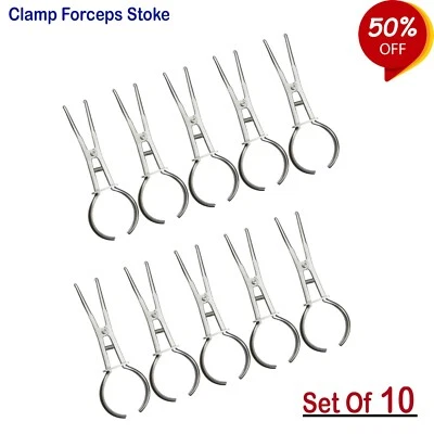 Dental Endodontic Dentist Rubber Dam Clamp Forceps Stoke Clamps Holder Set Of 10 - Image 1 of 4
