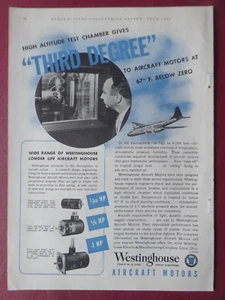 6/1945 PUB WESTINGHOUSE AIRCRAFT MOTORS BOEING B-29 ORIGINAL AD - Imagen 1 de 1