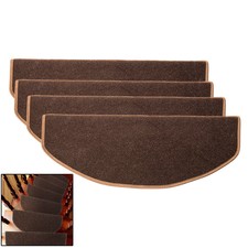 1/5/13Pcs Non-slip Adhesive Carpet Stair Treads Mats Staircase Step Rug Cover