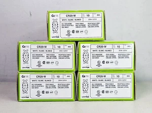 50PCS Leviton CR20-W Self Grounding Duplex Receptacles Side Wired 20 A-125V - Bild 1 von 4