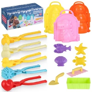 New 15-Pcs Snowball Tool Kit, Winter Outdoor Toys for Kids & Adults - Picture 1 of 8