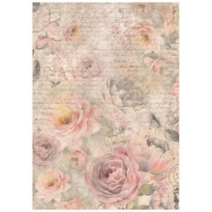 Stamperia A4 RICE PAPER - SHABBY ROSE - ROSES PATTERN, Decoupage - Bild 1 von 1