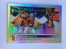 2022 Topps Series 1 Double Bath Checklist Rainbow Foil #229 Boston Red Sox
