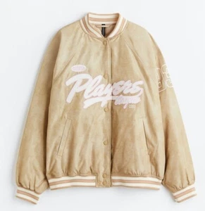 Baseball Jacke Collegejacke Bomberjacke H&M Creme Beige M Neu - Bild 1 von 3