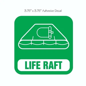 Nautical Boat Ship Safety Decal Sticker LIFE RAFT label - Picture 1 of 1