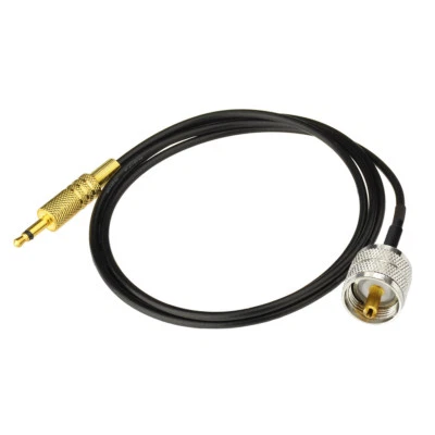 EIGHTWOOD PL259 UHF to 3.5mm mono 1/8" TS plug CCTV Camera Monitor antenna 1M RG174 Cable
