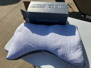 ELI & ELM COTTON SIDE-SLEEPER PILLOW U Shape QUEEN Used W/ Original Box - Picture 1 of 6