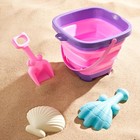Lila Robuste Strandspielzeug-Set Sandspielzeug Set für Kinder Weiß Silikon