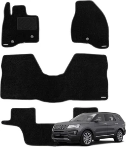 Carpet Floor Mats for Ford Explorer 2015-2019, 7-Seat, Thick, Waterproof 🛡️ - Bild 1 von 8