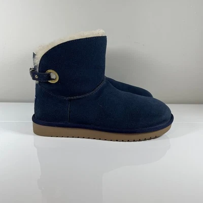 Botas para mujer talla 9 Koolaburra Remley de gamuza azul marino imitación piel de oveja de Ugg Foto 1 de 4