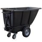 Tilt Dump Truck, 1400 lb Heavy Duty Poly Dump Cart, 16” Wheels, Utility Cart