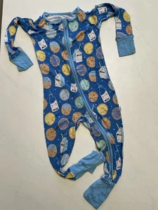 Little Sleepies Blue Cookies & Milk Zippy 18-24 Monate  - Bild 1 von 3