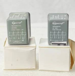 NEW MAGNECRAFT 782XDXH10 ELECTROMECHANICAL RELAY 24VDC KHS-17D11-24 LOT OF 2 PCS - Picture 1 of 8
