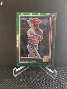 Ozzie Smith 2025 Donruss ' Green Lazer Velocity ' Parallel #3 - Picture 1 of 2