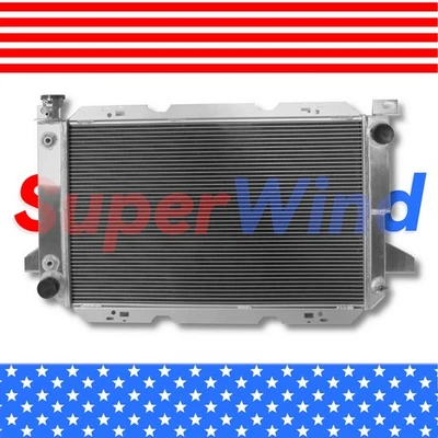 para Ford F-150 1985-1996 5,0 L 5,8 L 3 filas todo aluminio radiador viento Foto 1 de 4