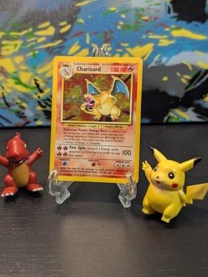 🔥 Charizard 4/102 Rare Holo Unlimited Base Set WOTC Pokémon TCG Vintage 1999 🔥 - Image 1 of 4