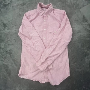 Camicia J CREW extra small leggera tessuto Oxford rosa righe bottoni slim - Foto 1 di 10