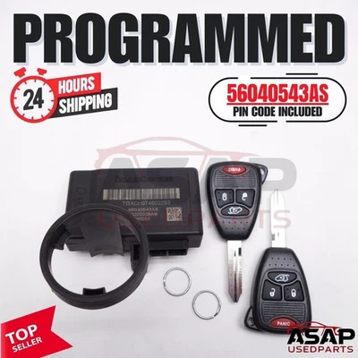 🍎 VIN PROGRAMMED PLUG & PLAY IMMOBILIZER GRAND CHEROKEE 2005-2007 56040543AS 🍎 - Image 1 of 4