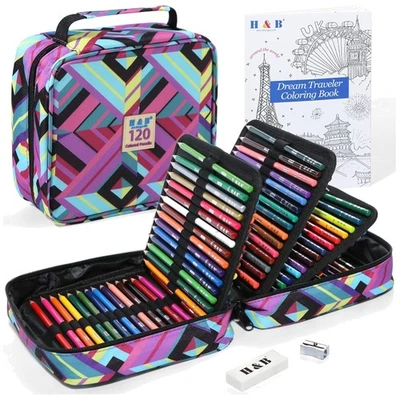 120 Colored Pencils Set, Art Pencil Kit for Adult Coloring,Oil Based Soft Core🥇 - Image 1 of 4