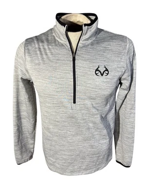 Pullover polar Realtree con cremallera en cuarto manga larga para hombre talla pequeña cobre Foto 1 de 4