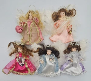 Adornos de ángel de porcelana vintage Paradise Gallery Heavenly Moments ~ Juego de 5 - Imagen 1 de 22