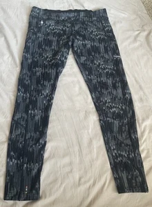 Smartwool Merino Sport Moto Tight Leggings Black Gray Women's Large SW014083 - Picture 1 of 9