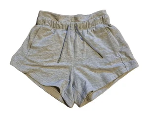 Lululemon Damen 0 innere leuchtende Shorts hoher Bund 3" aktiv Yoga Fitnessstudio Zug Laufen grau - Bild 1 von 6