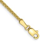 Real 10K Yellow Gold 1.7mm Spiga chain Bracelet; 7 inch; Lobster Clasp