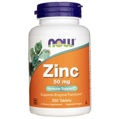 Now Foods Zinco (Zinco) 50 mg, 250 compresse