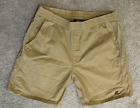 Helas Men's Shorts Pull On Elastic Waist Medium Tan Cotton 7" Inseam