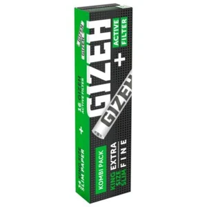 GIZEH Black Kombi Pack 34 King Size Slim Papers + 16 Active Filter/ 10 Packungen - Bild 1 von 3