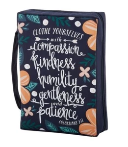 Copertina biblica compassione gentilezza umiltà col.3:12 NUOVO robusto manico in tela grande - Foto 1 di 2