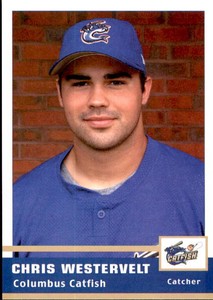 2005 Columbus Catfish Grandstand #7 Chris Westervelt Batesville Arkansas AR Card