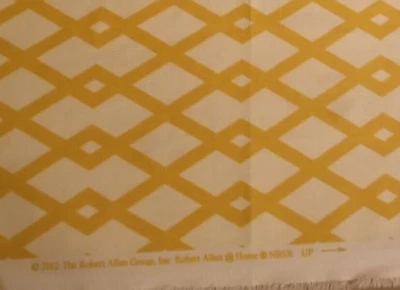 Robert Allen Decor Fabric Yellow Trellis Garden Beach Twill BT Half Y A6 - Image 1 of 4