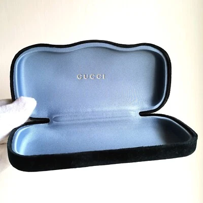 🟢 fodero occhiali da sole vista GUCCI box sunglasses custodia case nero black - Imagen 1 de 3