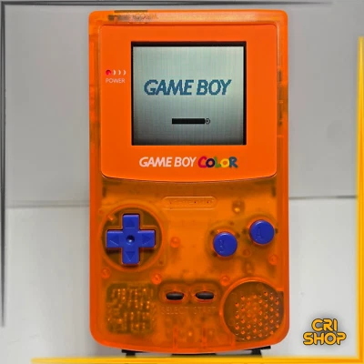 NINTENDO GAME BOY COLOR GBC 🔥 CLEAR ORANGE X BLUE CONSOLE VINTAGE RESTAURATA 💎 - Immagine 1 di 4