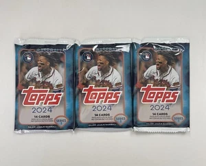 2024 Topps Series 1 MLB Baseball 14 Card Packs - LOT OF 3 PACKS FACTORY SEALED - Picture 1 of 1