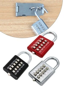 Candado combinado de 10 dígitos Keep Your Valuables Secure para puertas de hierro - Imagen 1 de 38