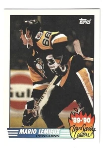 1990-91 Topps Mario Lemieux Pittsburgh Penguins #17 NRMT - Picture 1 of 1