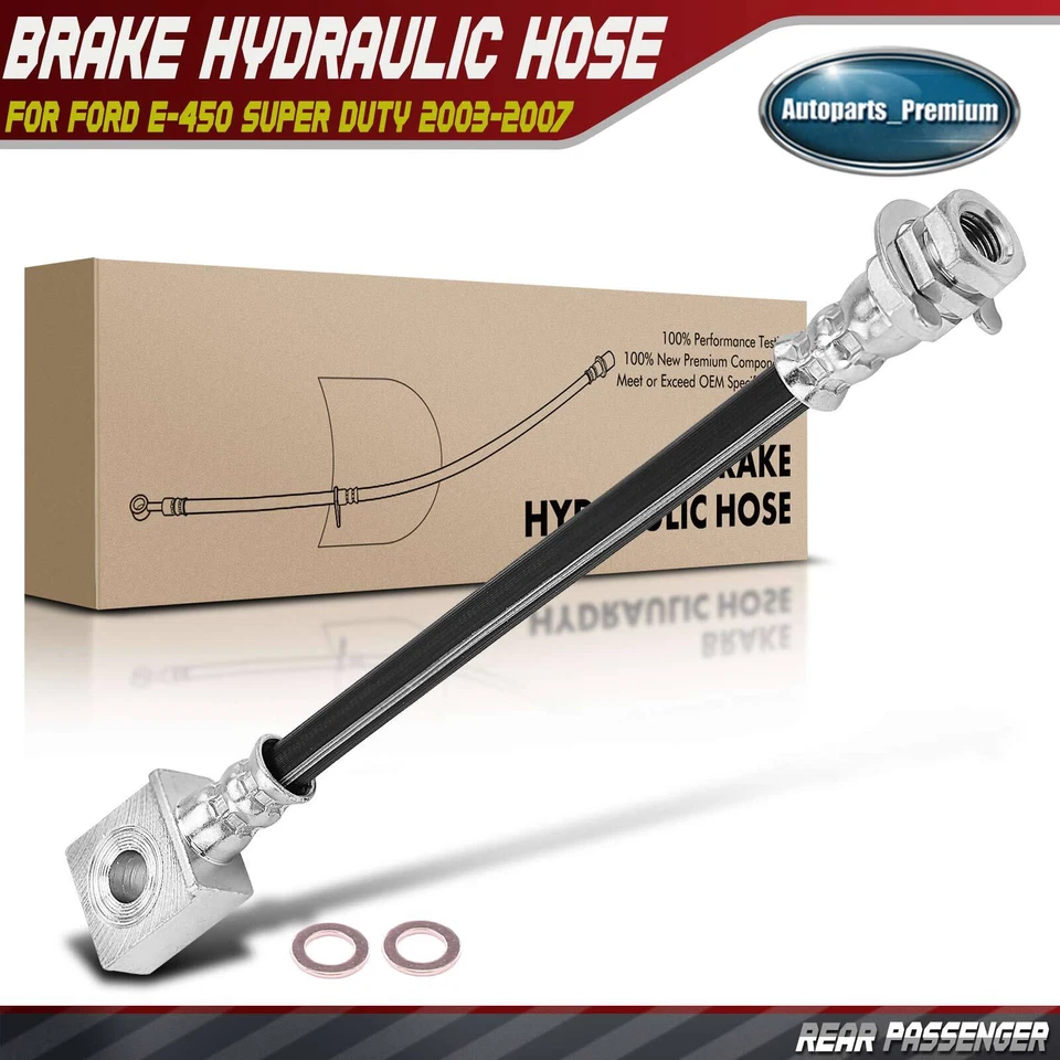 Manguera hidráulica de freno de pasajero trasero derecho derecho para Ford E-450 Super Duty 2003-2007 Foto 1 de 4