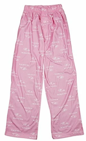 Baltimore Ravens NFL Football Girls Youth Flannel Pajama Pants - Pink Cover