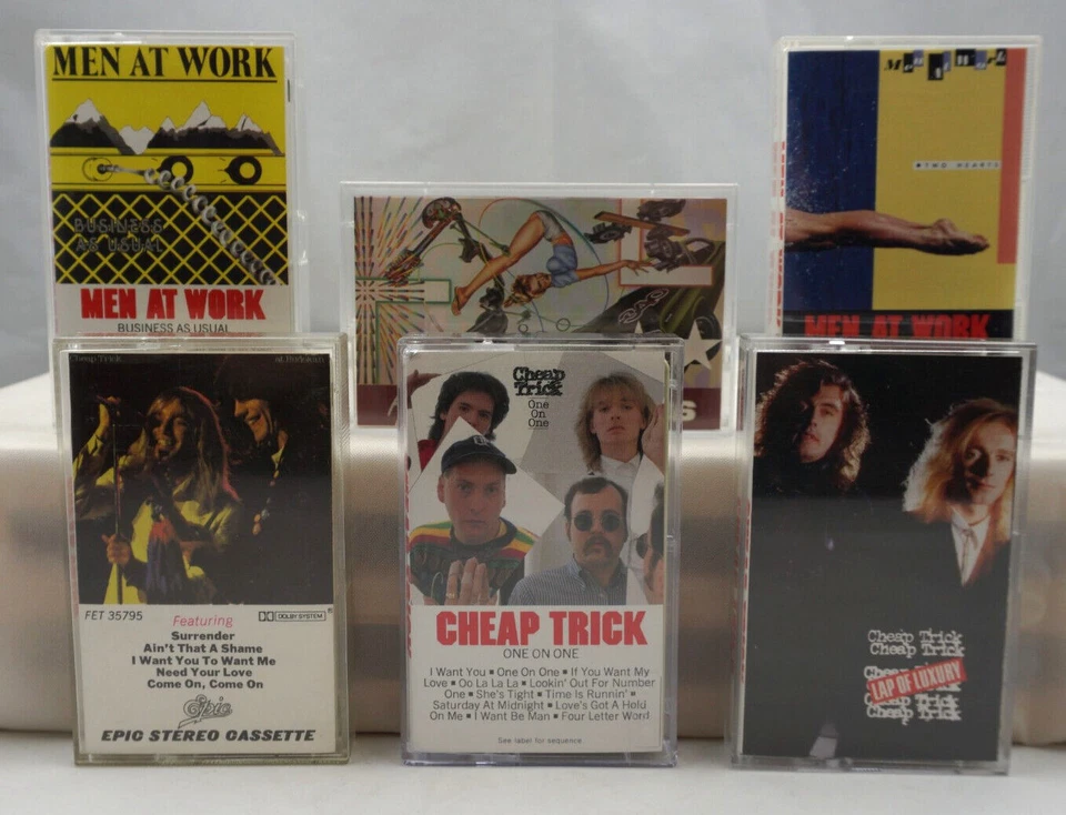 Cheap Trick The Cars Men At Work Vintage Rock/New Wave Cassette Tape Lot x6 - Image 1 of 4