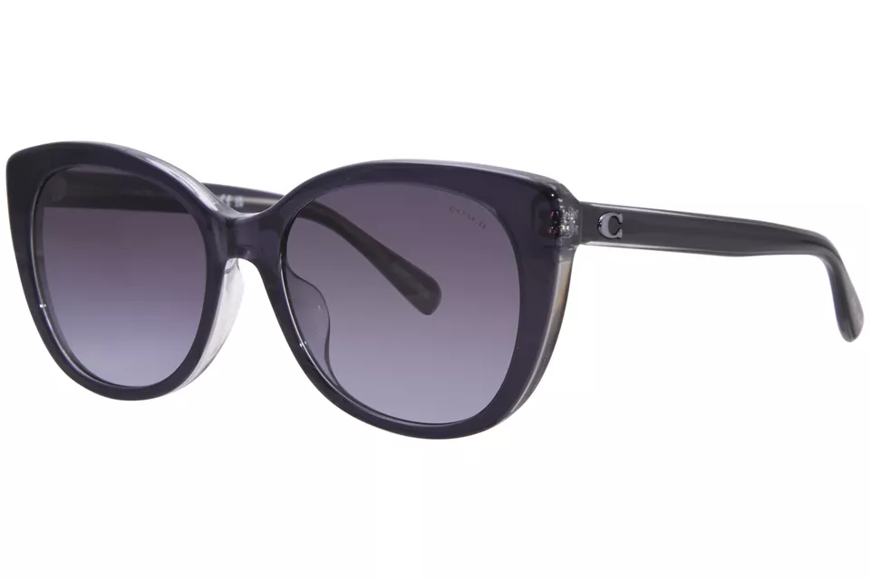Coach CH566 HC8365U 57458G Sunglasses Women's Black/Grey/Grey Gradient 55mm